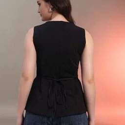 trend arrest Solid Women Waistcoat image 2