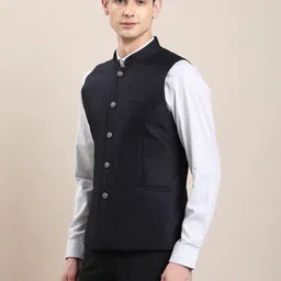 turtle Self Design Men Waistcoat image 3