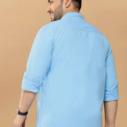 metronaut plus Men Regular Fit Solid Spread Collar Casual Shirt image 2