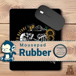 The Desi Monk Skeleton And Nature Anti Skid Mouse Pad for Laptops and Computers Non Slip Base Mousepad image 3