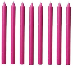 Pink Taper Candles, Pink Spell Candles, Pink Spell Candles, Pink Stick Candles, Pink Household Candles (Pack of 10 Pcs)(5 INCH, 14mm) Candle-image-3