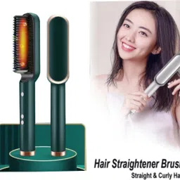 WQRT Electric Straightener Brush With 5 Temperature Control HS18 Hair Straightener-image-21
