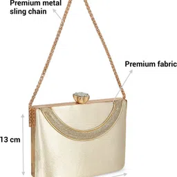 metro Gold Women Clutch 38-134 image 3
