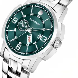 provogue Sports Formal Casual Series Analog Watch- For Men SK-PG-4075-SGRN-SLVR Basic for Men with Day and Date Display image 3