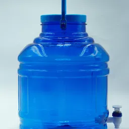 plamo 10 LTR BLUE MATKA WITH CAP Bottled Water Dispenser image 2