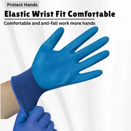 donizard Non-slip Latex Coated Industrial Hand Protective Work for Construction Gardening Latex, Rubber Safety Gloves image 3