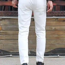 kazamajeans Men Regular Mid Rise White Jeans image 3