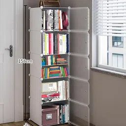 vozica Plastic Metal 10 Shelf Book Organizer Metal Open Book Shelf image 2