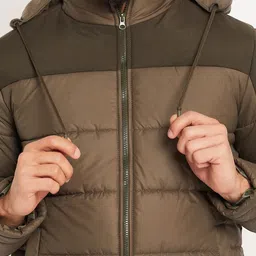 vero amore Men Colorblock Quilted Jacket image 4