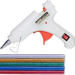 koubeyt WHITE 20 W 5 GLITTER GLUE STICKS Standard Temperature Corded Glue Gun-picture-20