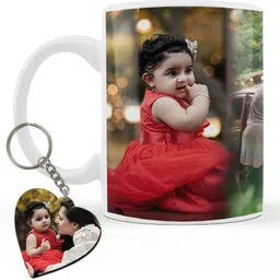 the hatke store Photo & Text Printed Cup For Birthday Anniversary Photo cup With Keychain P13 Ceramic Coffee Mug-picture-12