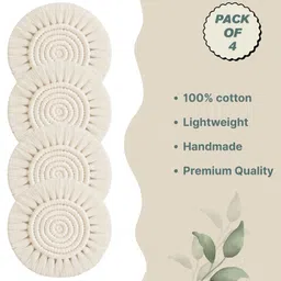 karima craft Round Cotton Coaster Set image 5