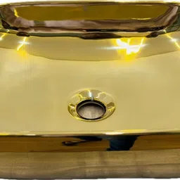 givmore Luxury Golden Finish Washing Table Top Basin image 2