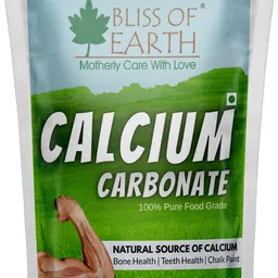 bliss of earth Calcium Carbonate Powder Food Grade For Strong Bones Teeth Natural Antacid-picture-26