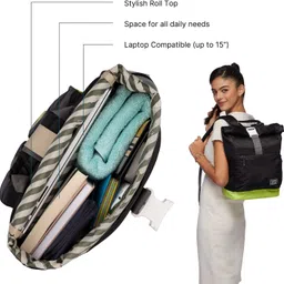 uppercase Small 14 L Laptop Backpack 14L Roll Top 14.6'' Sturdy image 3