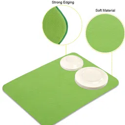 Kuber Industries Green 2 Pieces Kitchen Self Drying Microfiber Table Placemats image 3