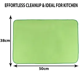 Kuber Industries Green 2 Pieces Kitchen Self Drying Microfiber Table Placemats image 5