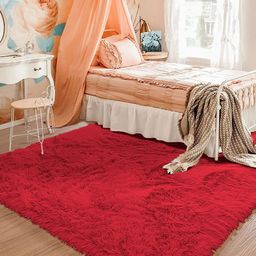 LUXEHOME INTERNATIONAL Maroon Solid Anti-Skid Carpets-picture-40