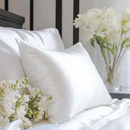 coolbeds Ivory Solid 400 TC Satin Set of 2 Pillow Covers image 2