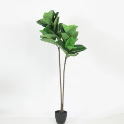 arick decor 4.2 Ft Artificial Rubber Plants with Pot image 2