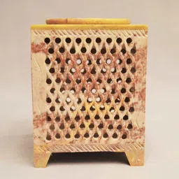 Beige Soapstone Jali Oil Diffuser with Essential Oil by Katkaria Creations image 5