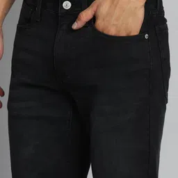 flying machine Men Skinny Low Rise Black Jeans image 5