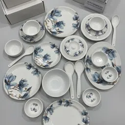 wollongong homes Pack of 32 Ceramic Dinner Set 32 Pieces for Family, Crockery Set for Dining, Plates & Bowls Dinner Set-picture-21
