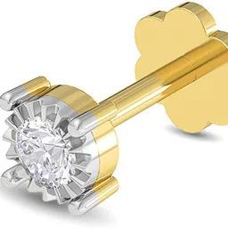 KISNA Real Diamond Jewellery 18kt Diamond Yellow Gold Stud-picture-19