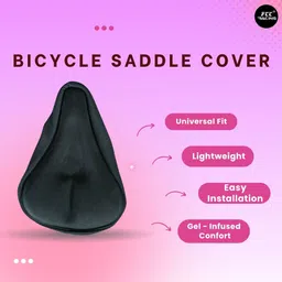 fcc racing Premium Gel-Infused Bicycle Saddle Seat Cover & Adjustable Bottle Cage Combo Bicycle Bottle Holder image 4