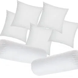 gtx Microfibre Bolster Pack of 7 Solid Diwan Set Of 5 Cushion & 2-picture-25