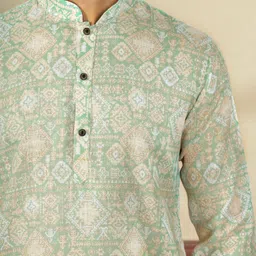 koshin Men Pure Linen Kurta Pyjama Set image 4