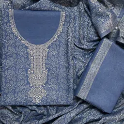 ejs Unstitched Wool Salwar Suit Material Printed image 4