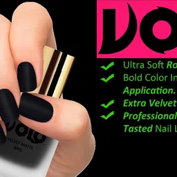 volo Velvet Dull Matte Posh Shades Party Girl Range Nail Polish Sets Combo-No-192 Russian Navy Blue, Dark Green, Black, Chocolate Brown image 2