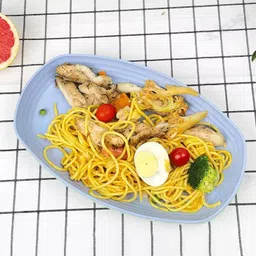 sugaalsu Wheat Straw Oval Dinner Serving Plate | Serving Tray for Kitchen, Restaurant_N Tray image 5