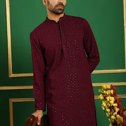 anouk Men Pure Cotton Kurta Pyjama Set-picture-14