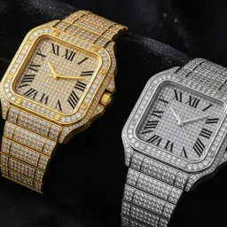 timofy Diamond Luxe Series Analog Watch - For Men & Women Flip-SQ-Dial-Gold-Silver_ZS003-picture-30
