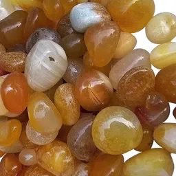 ercole Multi Purpose Polished Glossy Decorative Onyx Pebble Stones for Plant Pots Vase Filler Aquarium Decor Home Table Garden Outdoor Decoration (Yellow, 500gm) Polished Angular, Asymmetrical, Oval Onyx Pebbles-picture-29