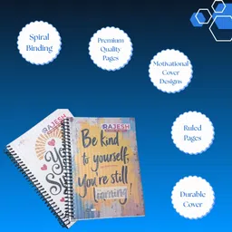 rajesh Soft Cover Spiral Notebook, Memo Notepads Diary Notebook, 11.7 Inch x 8.3 Inch A4 Notebook Unruled 140 Pages image 3