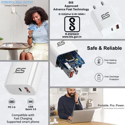 SB 45 W Adaptive Charging 3.4 A Dual Port Mobile Charger with Detachable Cable image 4