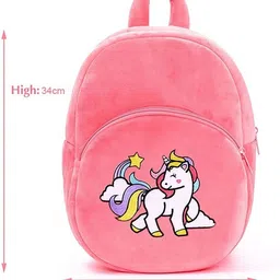 frantic HotPink Unicorn 21 Kids School Bag Plush Bag Plush Bag image 3