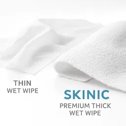 skinic 50 Wet Wipes-Lavender, Mint Extracts, 0% Alcohol & Paraben, Soft Facial Tissues image 2