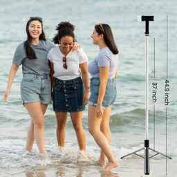 fire turtle X3 Selfie Stick with Tripod Stand, 6 Feet Length, Wireless Remote Tripod image 4