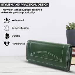 zakraleather Casual, Formal, Party Green Clutch image 5