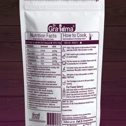 by grandma Sprouted Cereal Mix - Ragi and Oats Instant baby food For 8 month babies | Preservative Free Instant Porridge Mix for 8 - 36 months babies | (Pack of 3) Cereal image 2