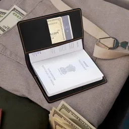 venussvault Men & Women Travel Black Artificial Leather Wallet image 3