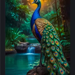 gita govinda Vastu Peacock glossy Digital Reprint 13.5 inch x 9.5 inch Painting image 1