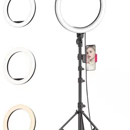 GiftNow 10"Inch Led Selfie Ring Light with Tripod Stand for Reels| Makeup Videos Ring Flash image 1