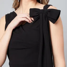 athena Women A-line Black Midi/Calf Length Dress image 5