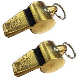 Athletes / Referee / Coach Whistle - Stainless Steel - Loud / Crisp Sound Whistle for School Sports / Soccer / Football / Basketball / Lifeguard Protection / Outdoor Travel / Fans Cheer / Training Emergency Survival PE Sitti Pea Combo Pack Of 2 Full Metal Brass (Golden) Pea Whistle-image-58