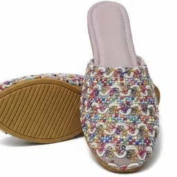 nofosho Handmade embroidered Rajasthani Slip On For Women image 3